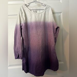 Purple Ombre Long Sleeve Top